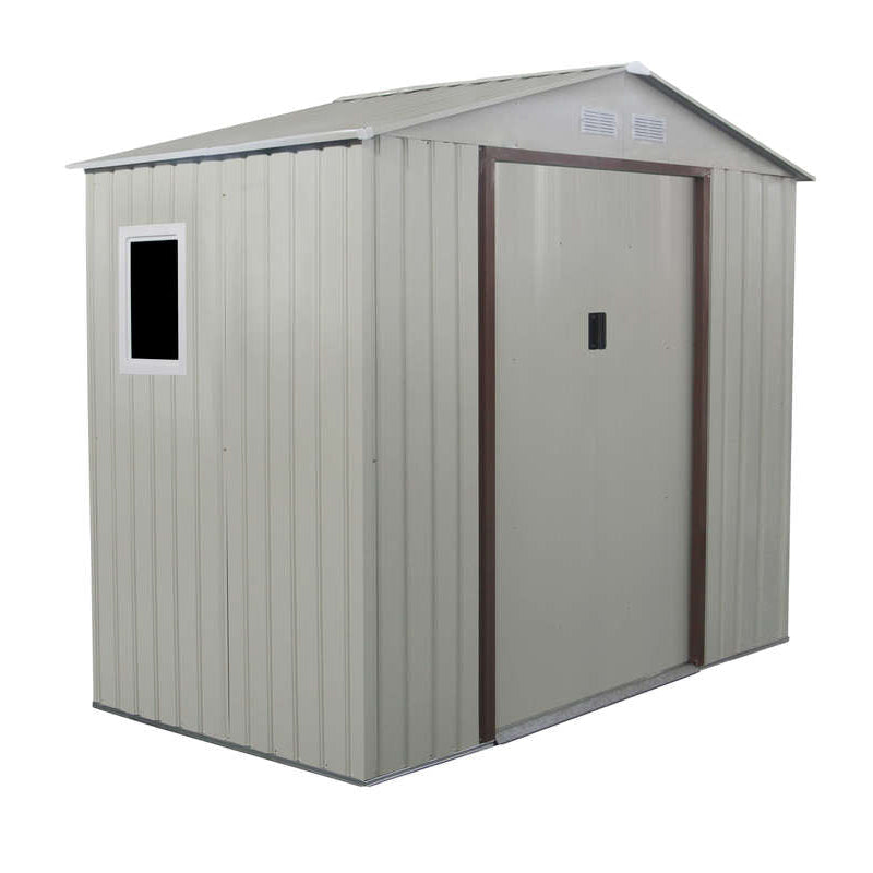 מחסן איכותי הכולל זוג דלתות מחוזקות ואמינות, ידיות...