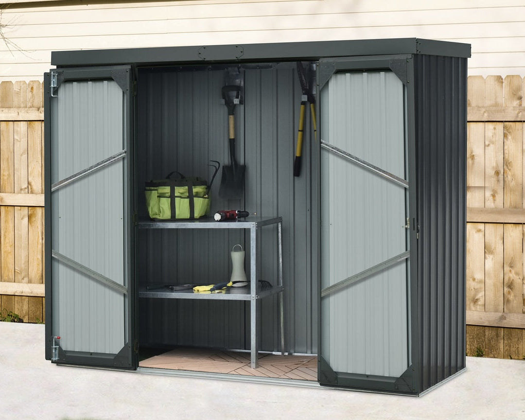 מחסן מתכת דגם P26GP מידה 2.26X0.81 Garden Top