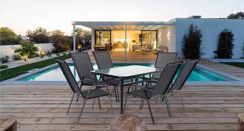 סט פינת אוכל ברצלונה שולחן + 6 כיסאות PLAYA