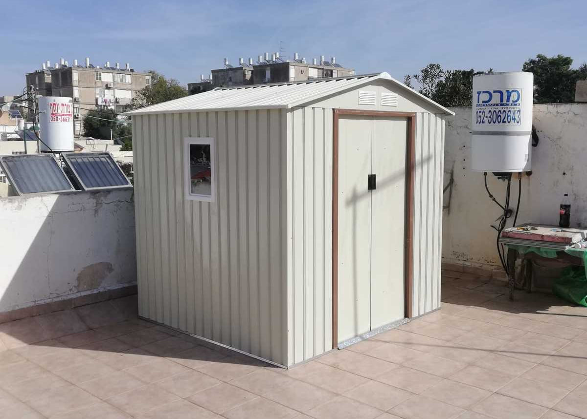 מחסן מתכת פרמיום דגם 2.13X1.91 Garden Top T76