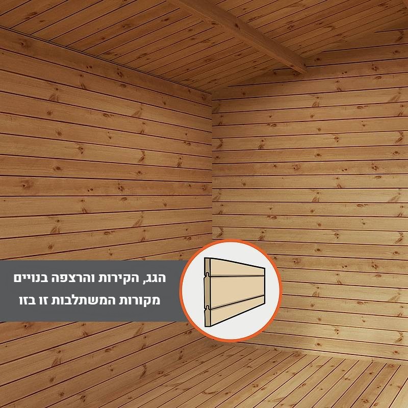 מחסן עץ אירופאי 2.5x2.8 EverGreen