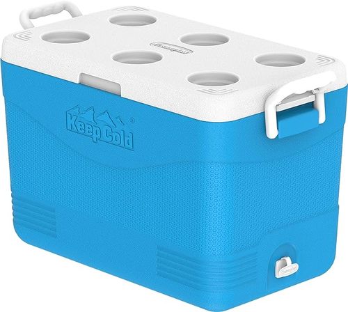 צידנית פרמיום 46 ליטר עם מחזיקי כוסות KeepCold