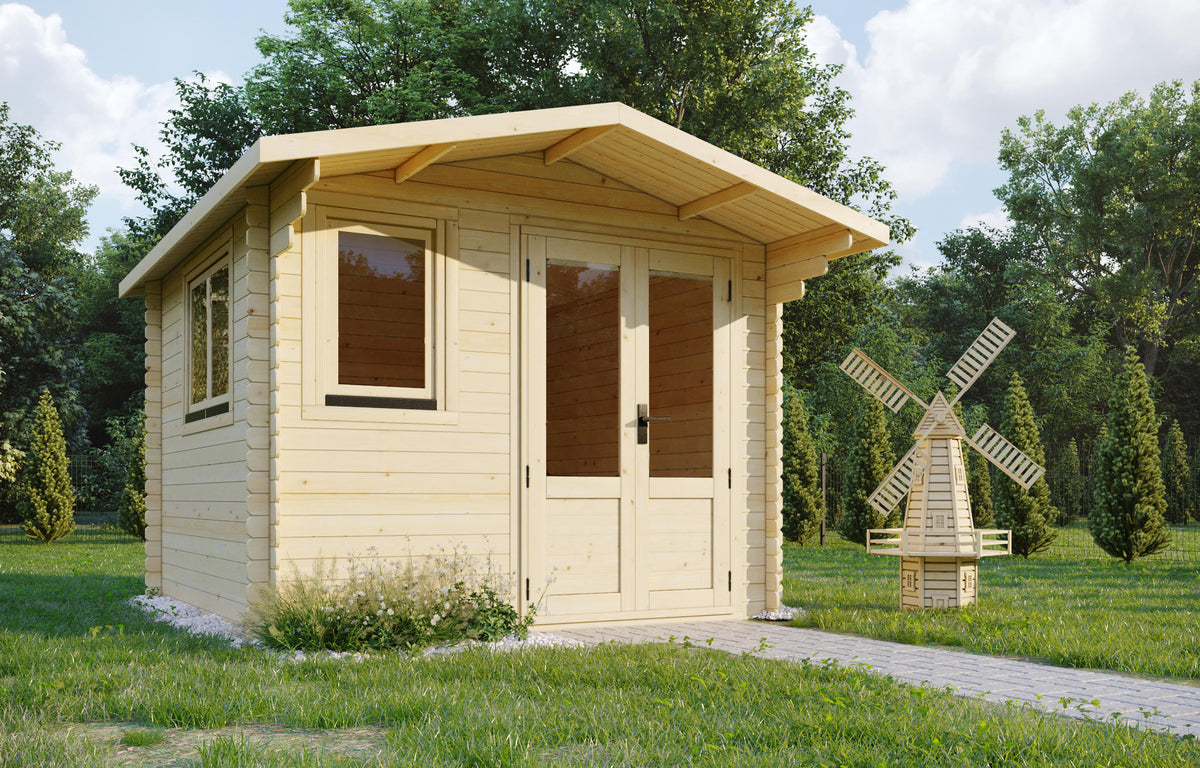 מחסן גינה עץ אירופאי 3x3 עובי 28 מ"מ דגם Ringwood EverGreen