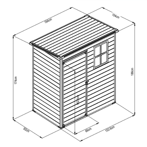 מחסן פלסטיק 1.64X1.04 דגם F35 Garden Top