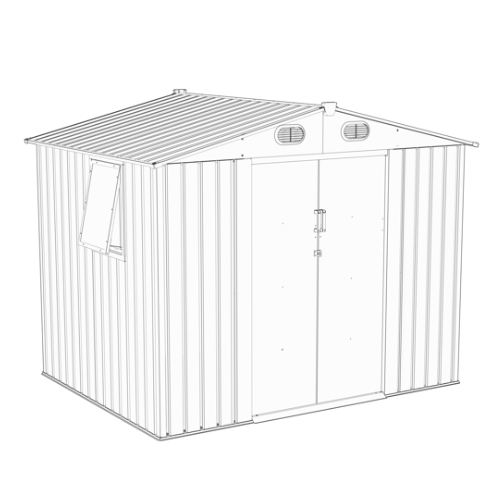 מחסן מתכת דגם 8X6FT Garden Top T186