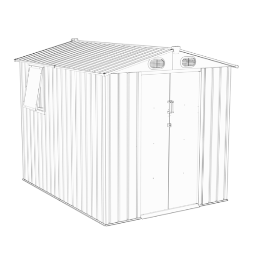 מחסן מתכת דגם 6X8FT Garden Top T268