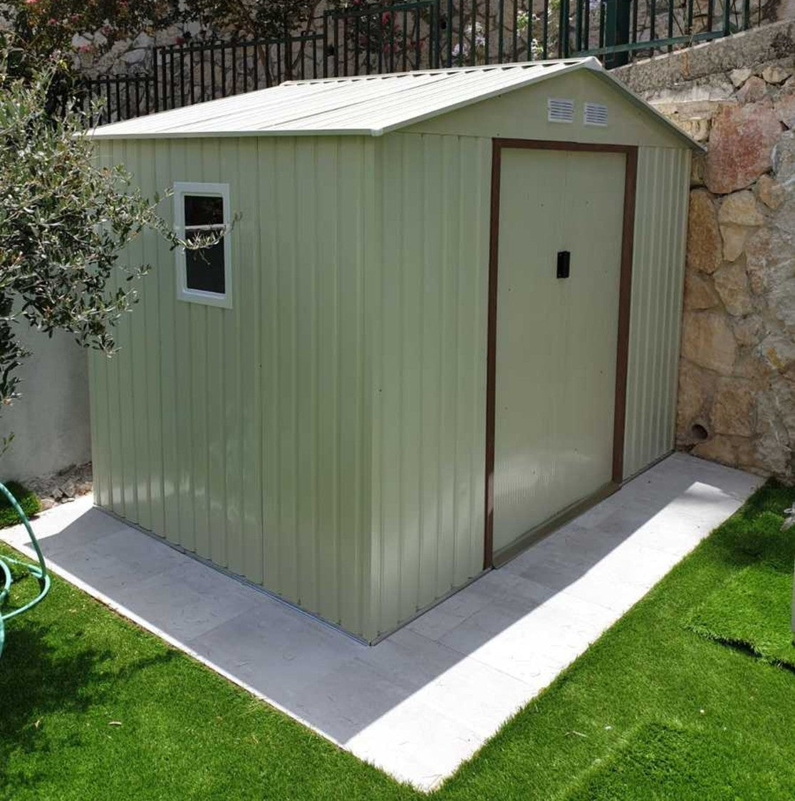 מחסן מתכת פרמיום דגם 2.77X1.91 Garden Top T96