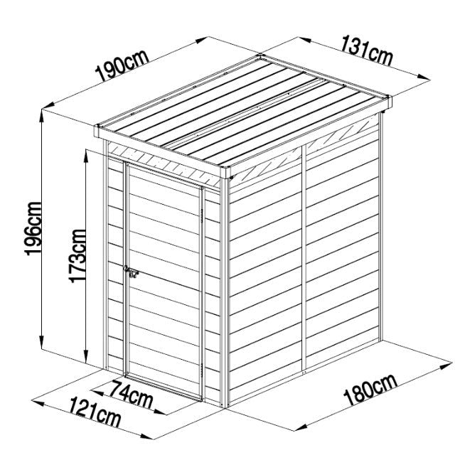 מחסן פלסטיק 4X6 פיט דגם Tino-B Garden Top